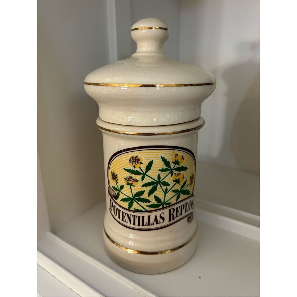 Vintage Johnson & Johnson Potentillas Reptans Apothecary Jar